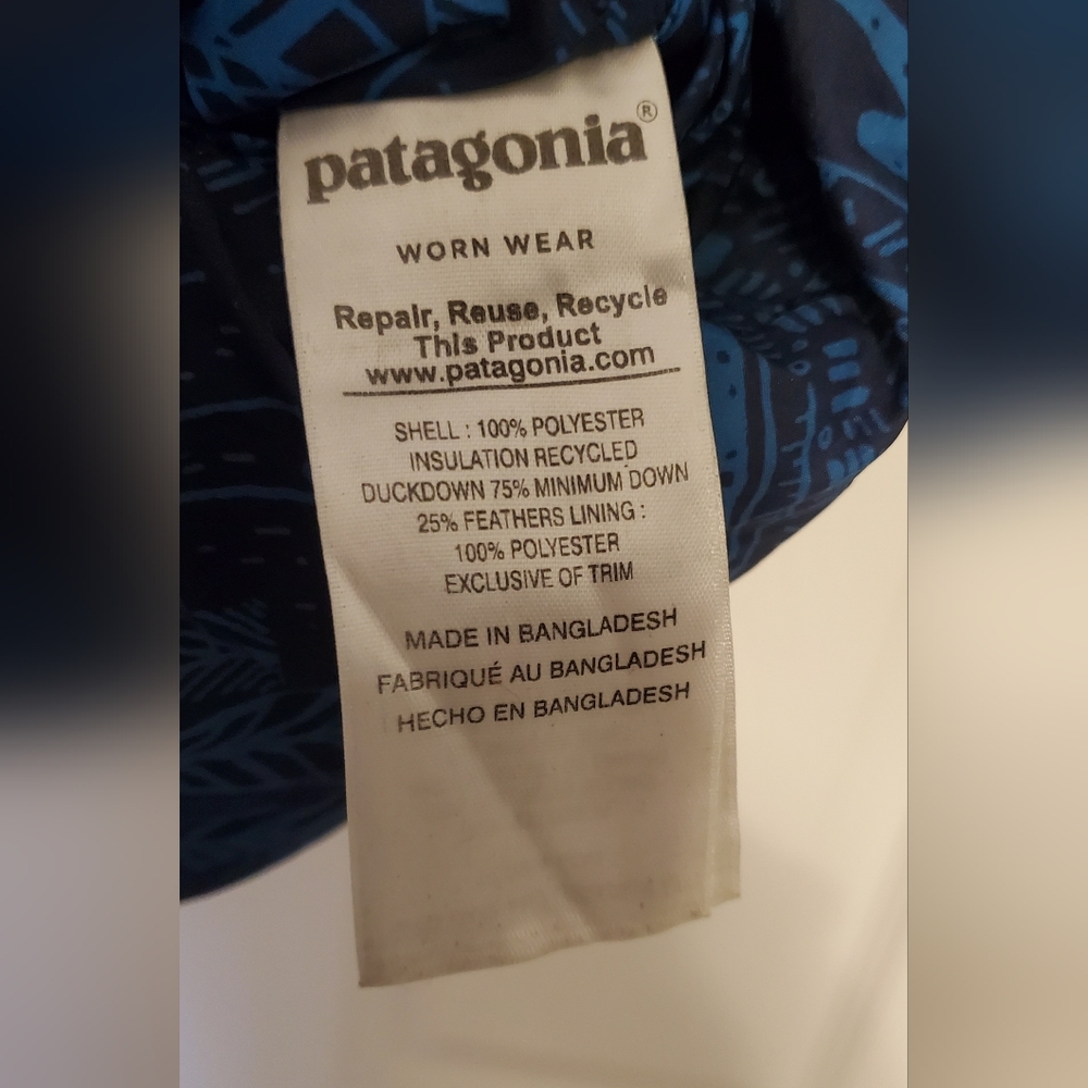 Patagonia Reversible Kids Down Jacket 3/4T - Picture 6 of 7